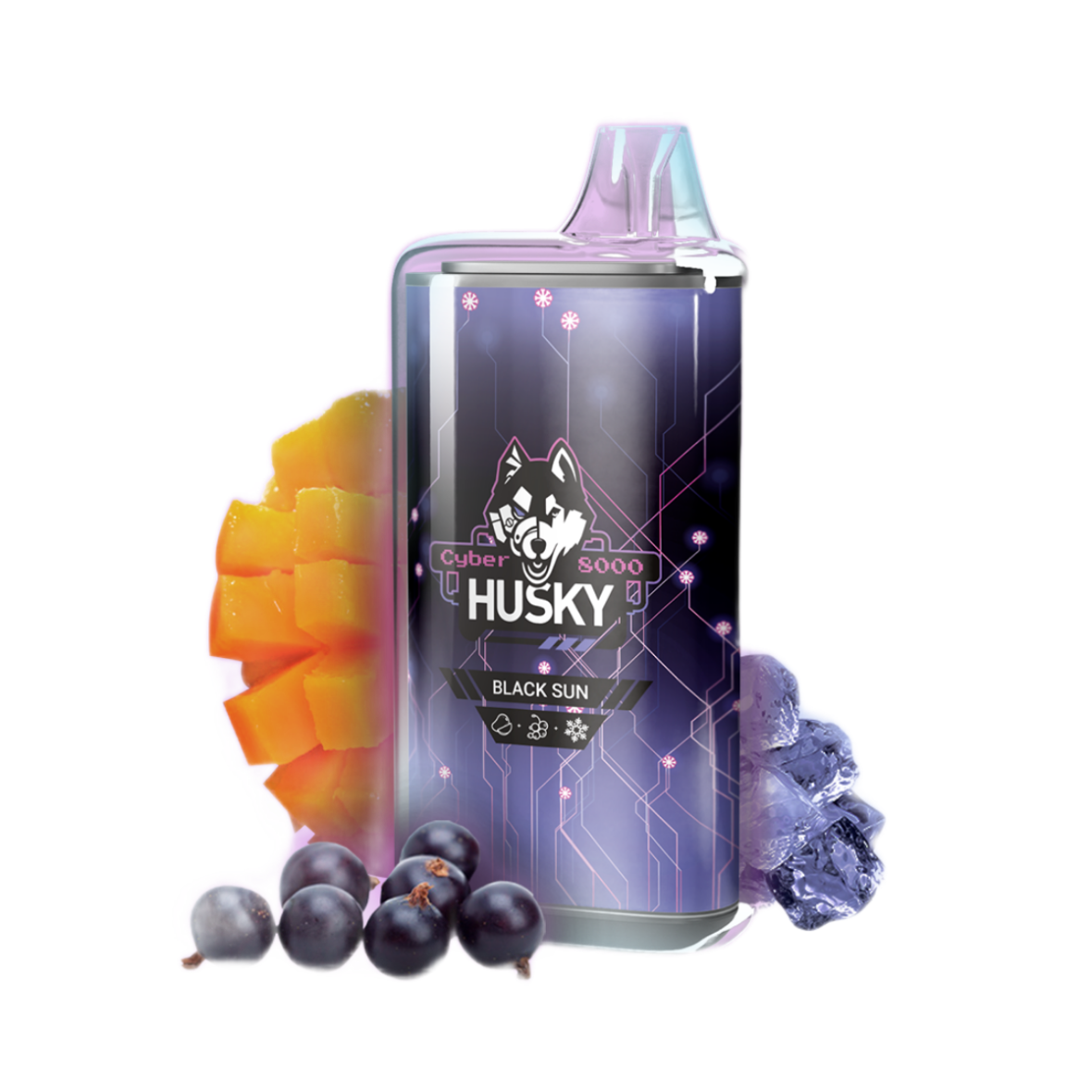 HUSKY CYBER NEW 8000 Манго черная смородина лёд