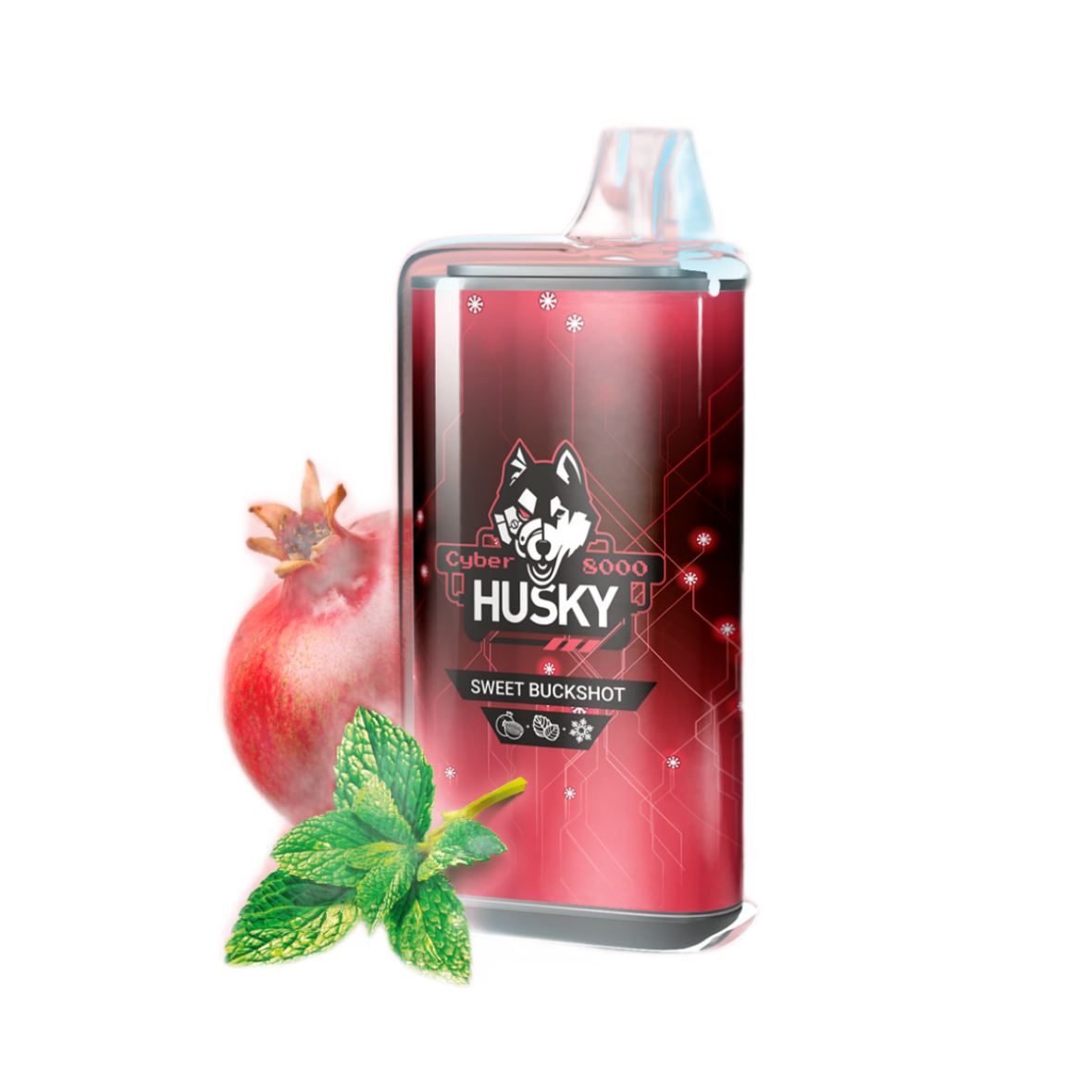 HUSKY CYBER NEW 8000 Гранат перечная мята лёд