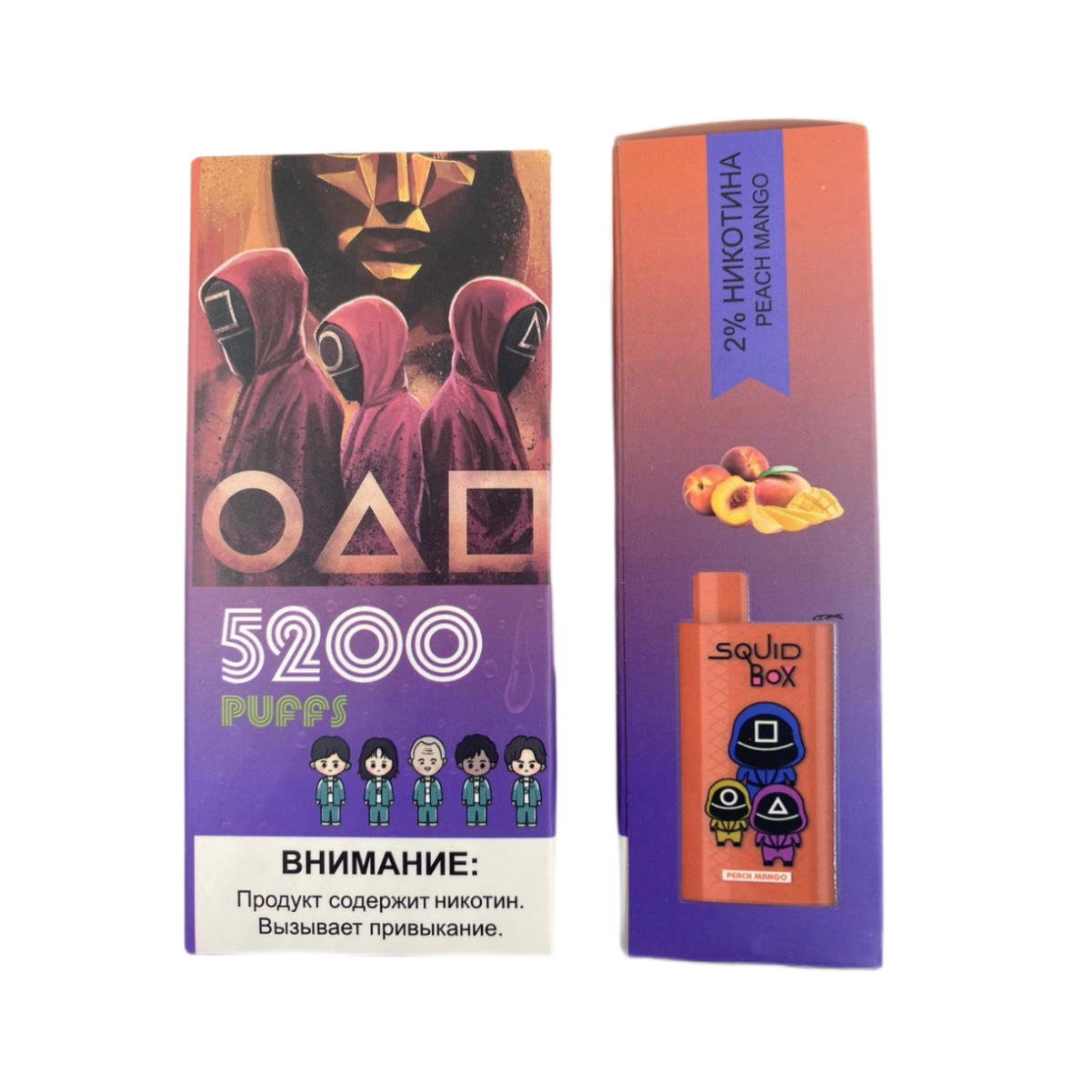 R AND M Squid Box 5200 Персик манго